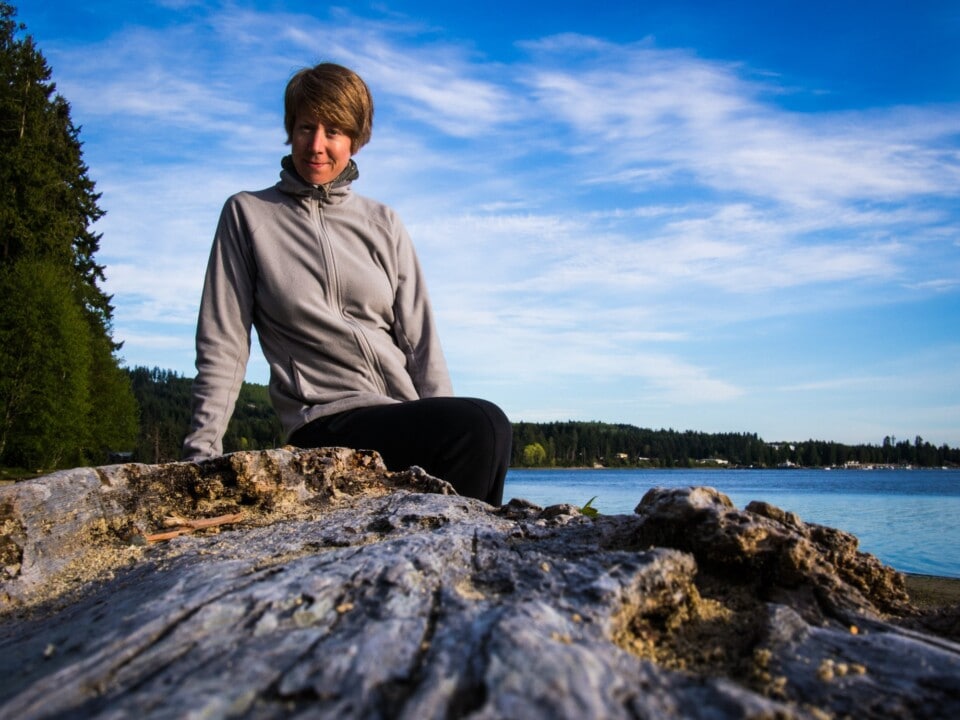 jane at the beach in sechelt