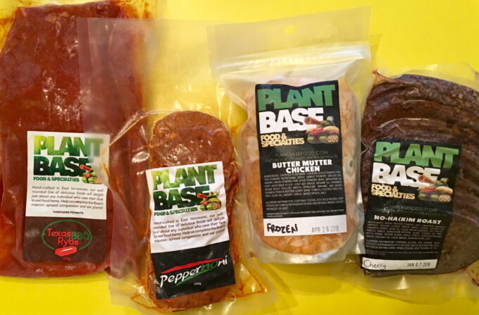 vegan meat selection from plantbase