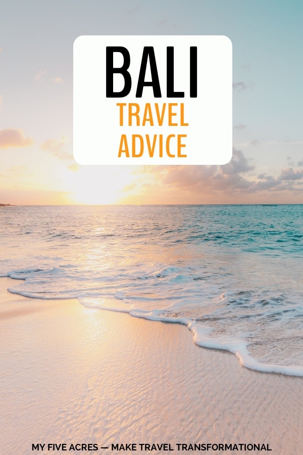 pinterest image for essential travel advice bali