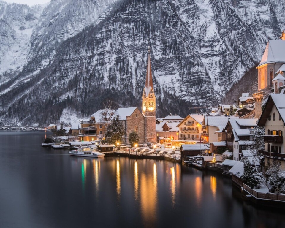 hallstatt austria in winter is the best place for a storybook christmas in europe